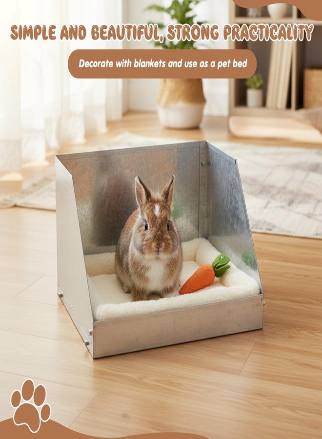 ماكس تشيك صندوق فضلات الأرانب ماكس تشيك، عبوة واحدة، مصنوع من الفولاذ المجلفن، صندوق فضلات للأرانب الصغيرة، مرحاض زاوية من الفولاذ المجلفن مع شبكة، سهل التنظيف للأرانب وخنازير غينيا (12.5 × 10 × 8 بوصة). - Image 4